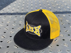 yellow, flat bill, snapback